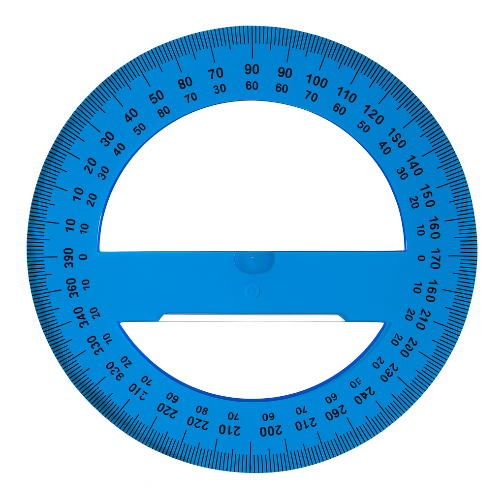 A&T Protractor 360 Degrees Blue Color || منقلة اي اند تي 360 درجة دائرة كاملة لون ازرق