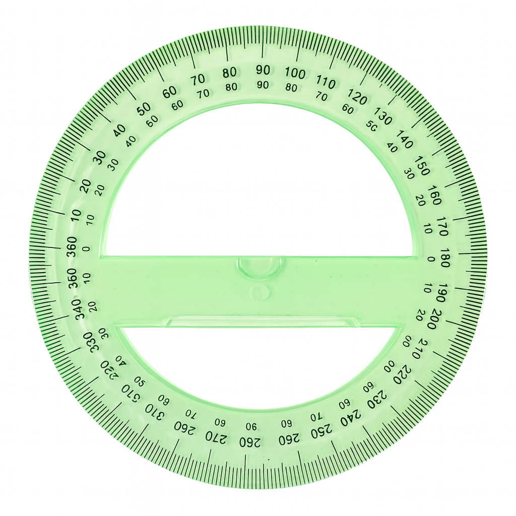 A&T Protractor 360 Degrees Green Color || منقلة اي اند تي 360 درجة دائرة كاملة لون أخضر