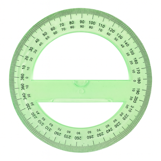 A&T Protractor 360 Degrees Green Color || منقلة اي اند تي 360 درجة دائرة كاملة لون أخضر