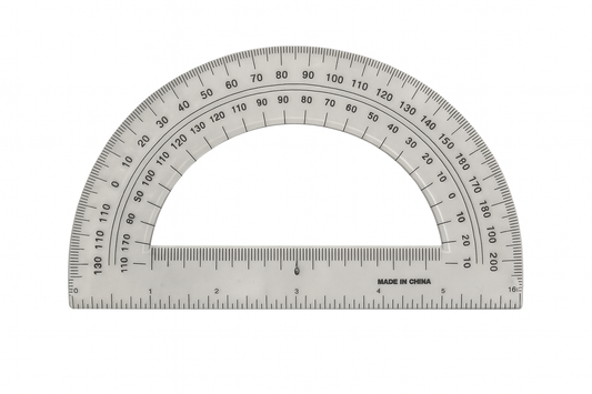 A&T Protractor 180 Degrees || منقلة اي اند تي 180 درجة نصف دائرة