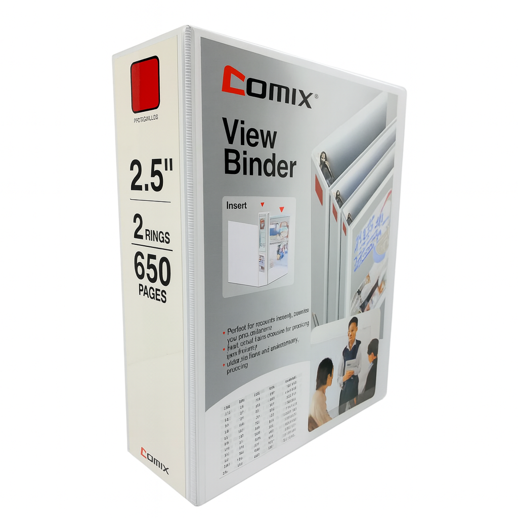 Comix Binder File 2.5 Inch 2 Rings 650 Page Capacity || ملف بايندر كوميكس 2.5 انش 2 حلقة سعة 650 صفحة