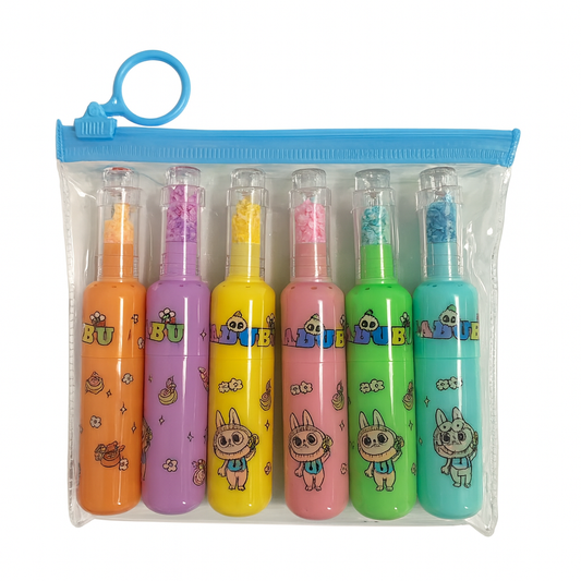 Labubu Highlighter 6 Colors || اقلام هايلاتر لابوبو 6 لون