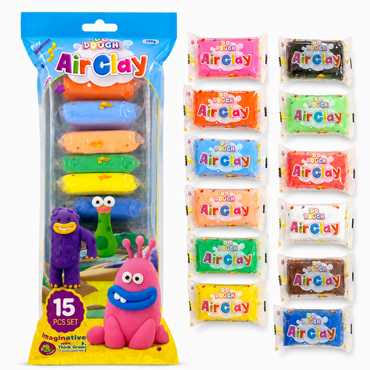 Do Dough Air Clay 12 Colors || مجموعة دو دوه طين قطني 12 لون