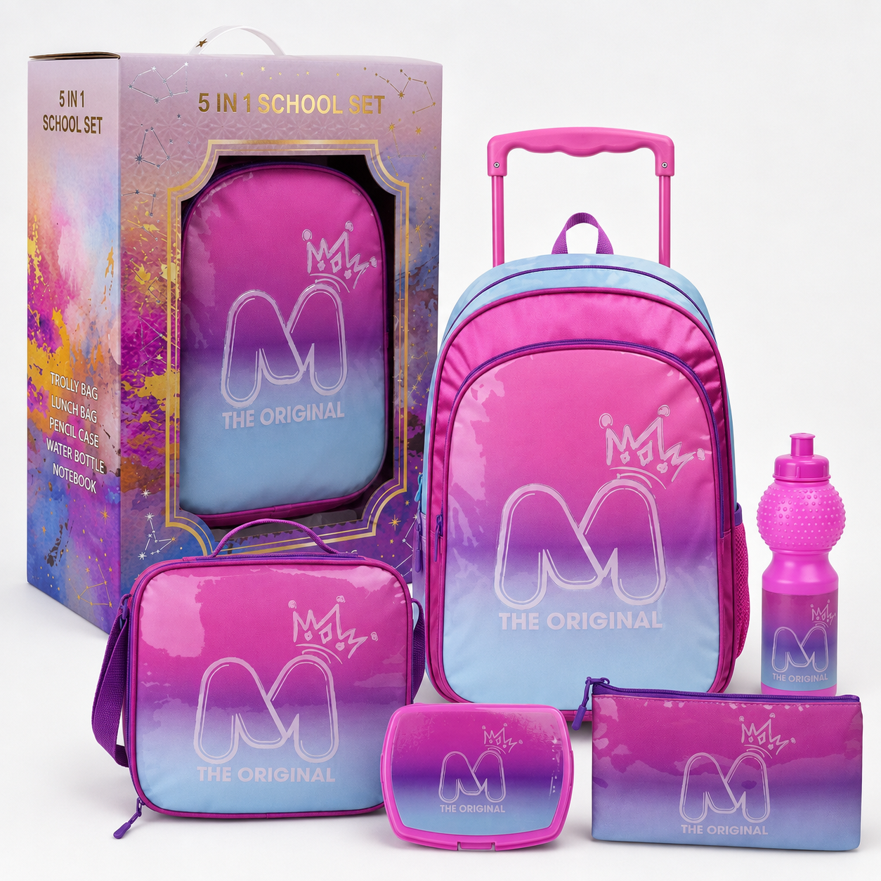 MOTTO CBPC6 5IN1 TROLLEY BOX SET 16" || طقم شنطة تروللي MOTTO CBPC6 5 في 1، 16 إنش