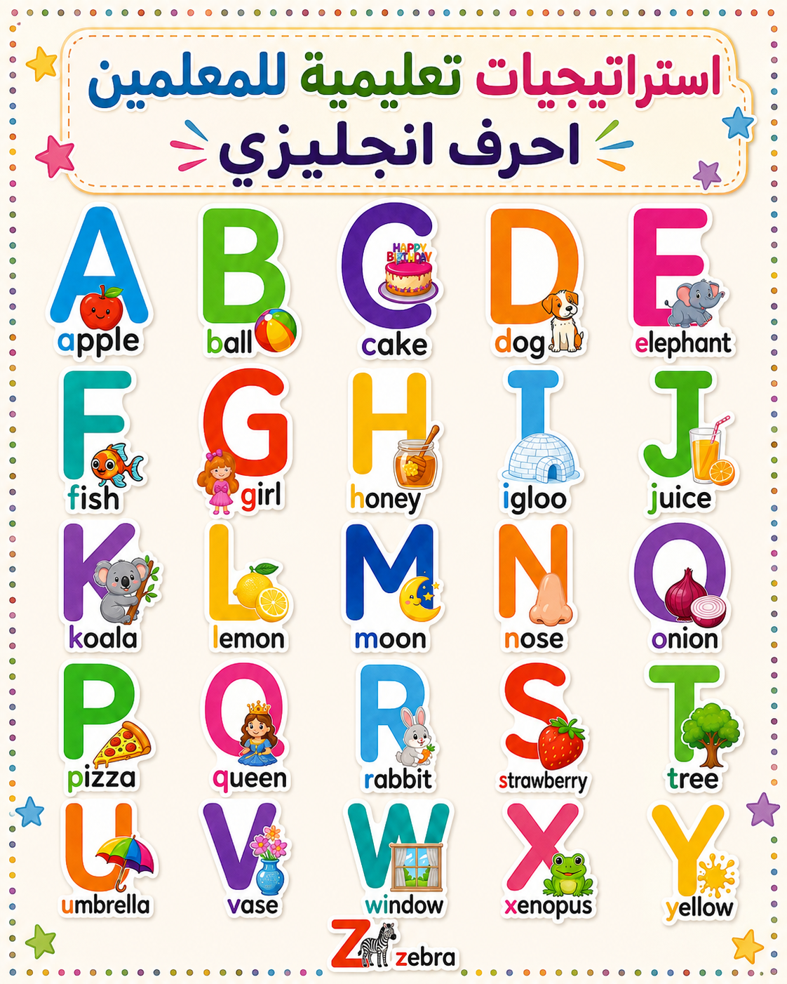 اضف العنوان استراتيجيات تعليمية للمعلمين احرف انجليزي