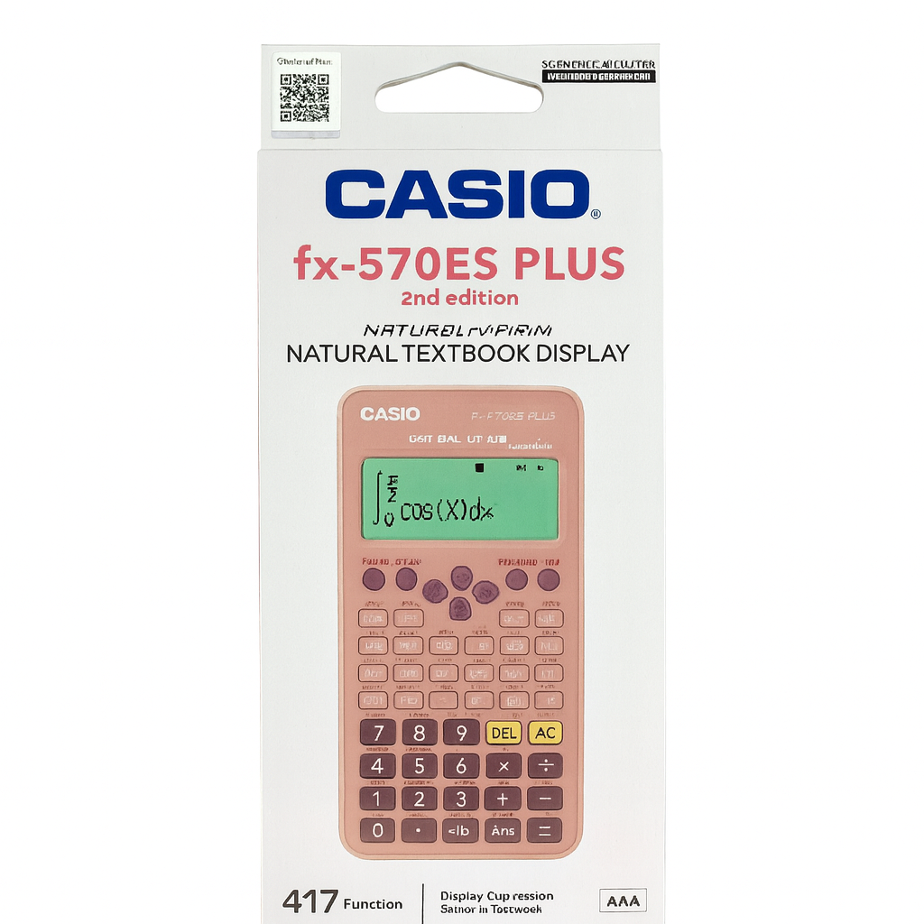 Casio Calculator fx 570 es plus pk || اله حاسبة كاسيو ٥٧٠ العلمية لون وردي⁩
