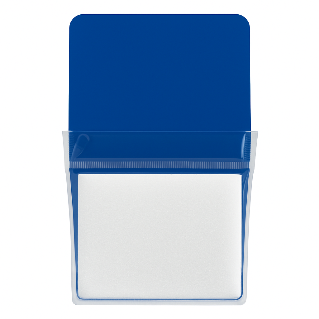 Whiteboard File with Magnet Blue Color Size M 12 x 16 cm || M ملف جيب بلاستيك مع مغناطيس للسبورة لون ازرق مقاس 12*16 سم