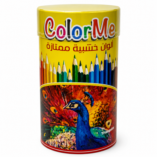 A&T Color Me Colored Short Pencils 36 Color Cylinder || الوان خشبية قصيرة 36 لون كولور مي
