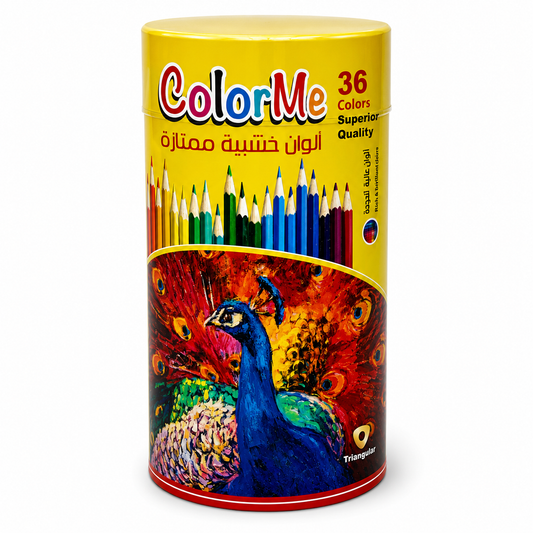A&T Color Me Colored Pencils 36 Color Cylinder || الوان خشبية 36 لون اي اند تي كولور مي⁩⁩