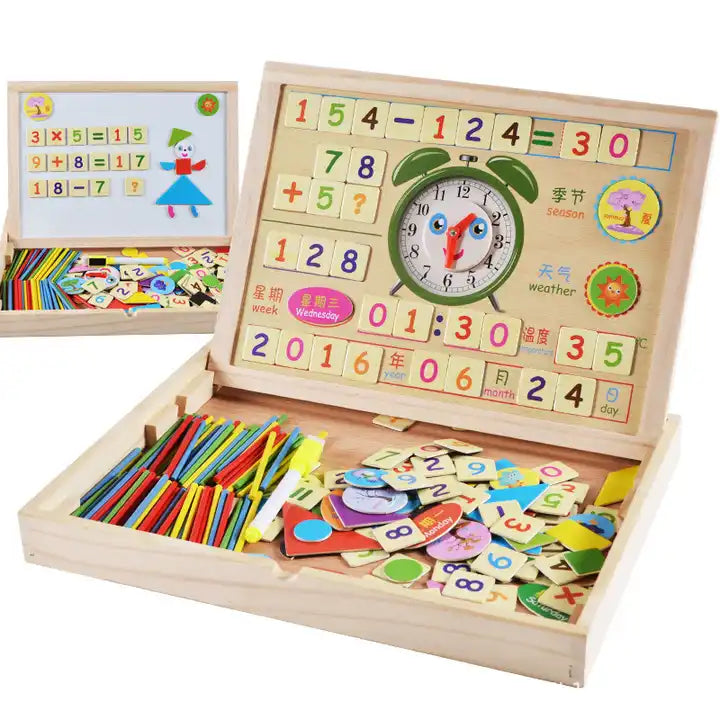 Magnetic Puzzle Arithmetic Learning Box || لعبة اطفال مغناطيسية بوجهين لتعليم الحساب