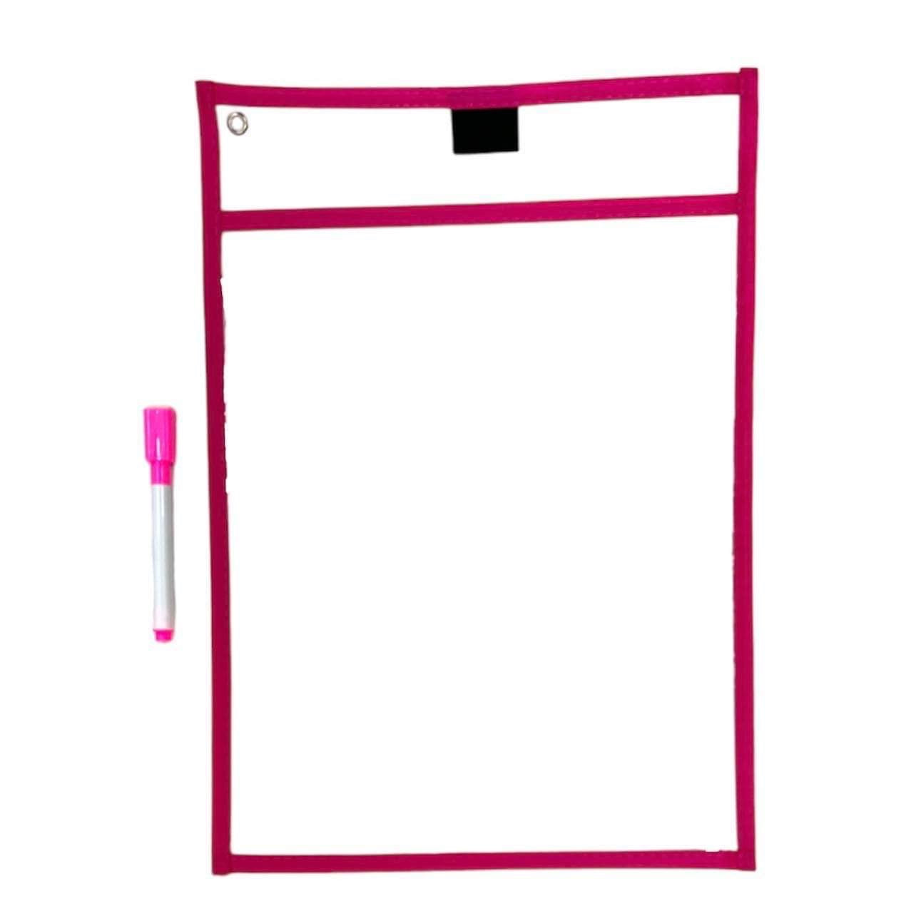 A&T Pocket Dry Erase File Sleeve Assorted Colors || جيوب ملف شفافة ملونة الوان متنوعة اي اند تي