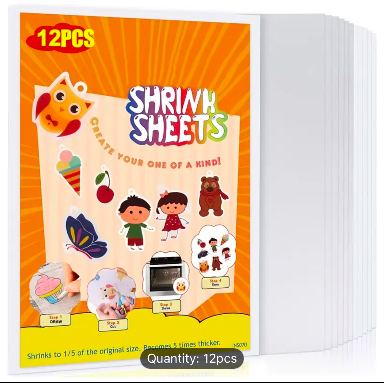 Shrink Sheets Semi Transparent Paper 12 Pcs 20*15 cm || ورق شرنك ١٢ حبة شبه شفاف حجم ٢٠*١٥ سم