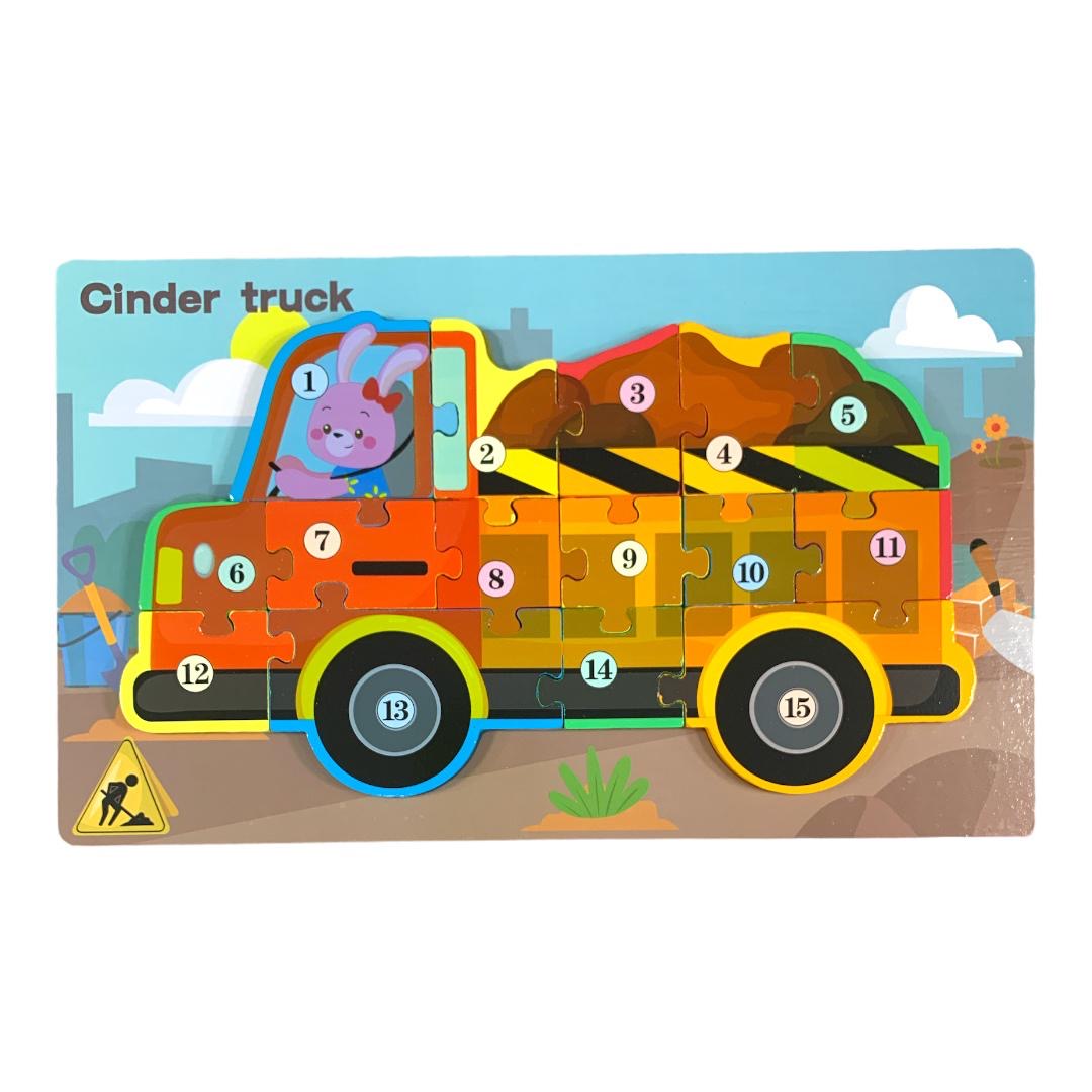 Cinder Truck Puzzle || بازل شكل شاحنة خشب