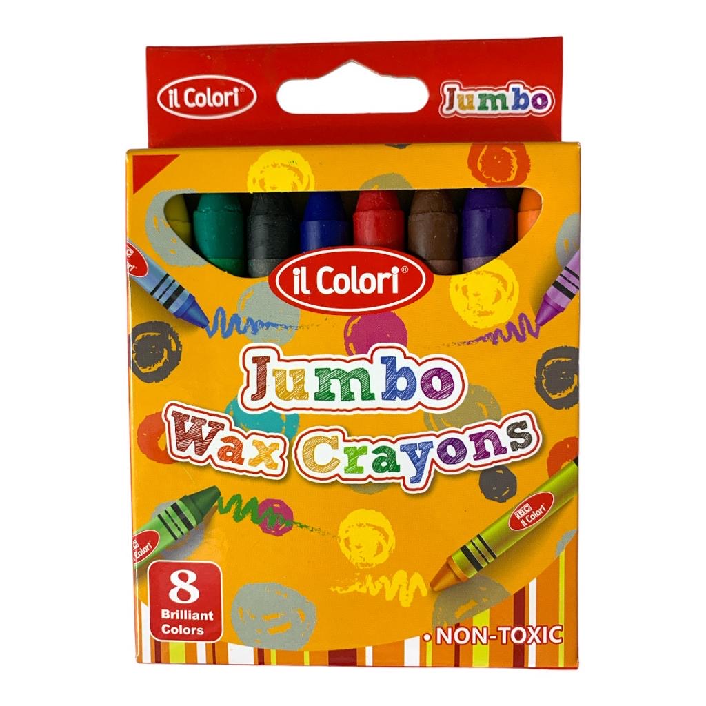 IBC Jumbo Wax Crayons 8 Colors || الوان شمعية جامبو اي بي سي ٨  لون