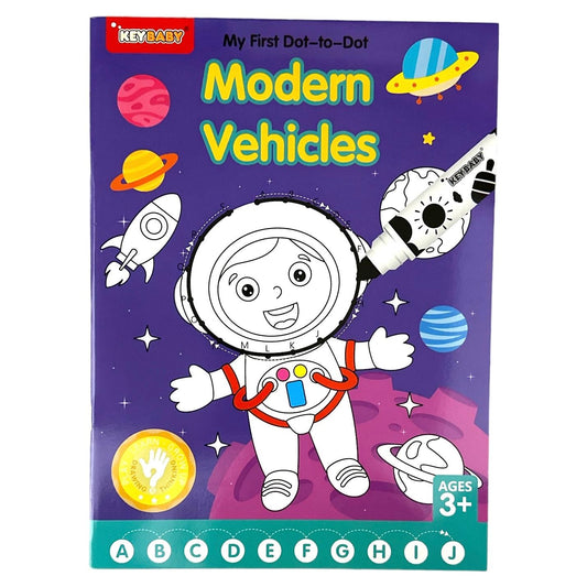 Modern Vehicles Dot to Dot Coloring Book || دفتر تلوين للاطفال الفضاء