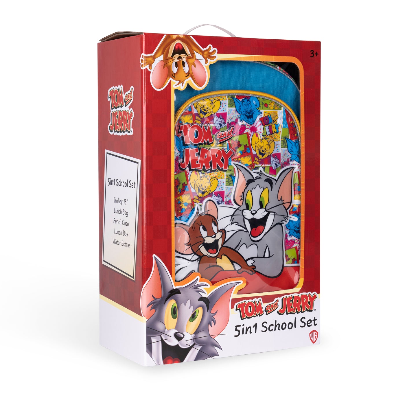 Tom and Jerry 5in1 Box set 18"  || طقم العودة للمدرسه 5 قطعه ترولي 18 انش توم و جيري