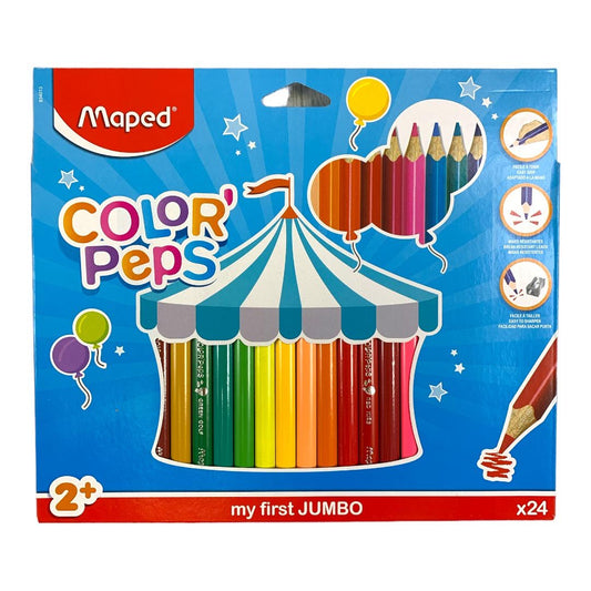 Maped Color Peps My First Jumbo Colored Pencils 24 Colors || الوان خشبية جامبو مابد ٢٤ لون 