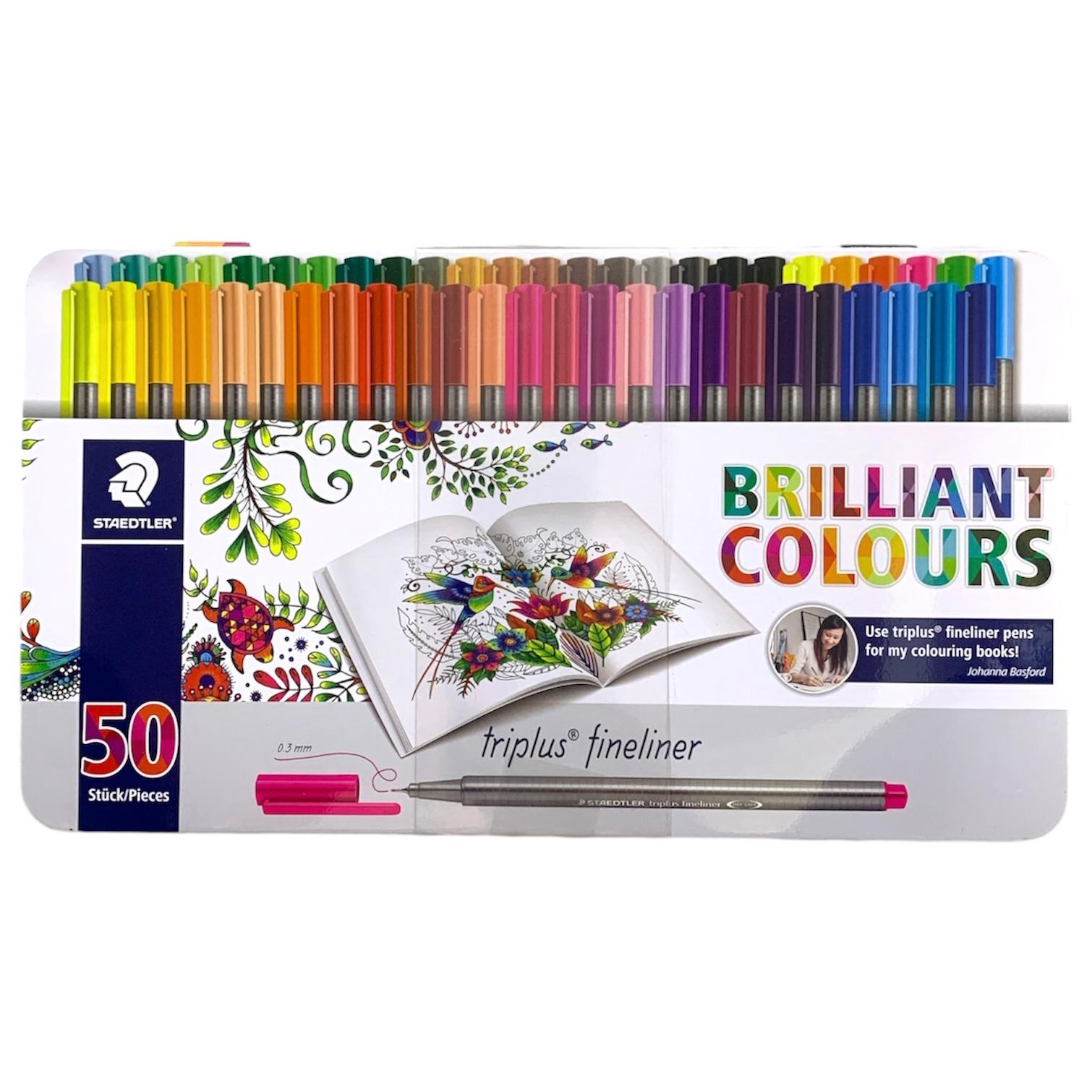 Staedtler Brilliant Triplus Fineliner 50 Colors || الوان ستدلر راس رفيع ٥٠ لون