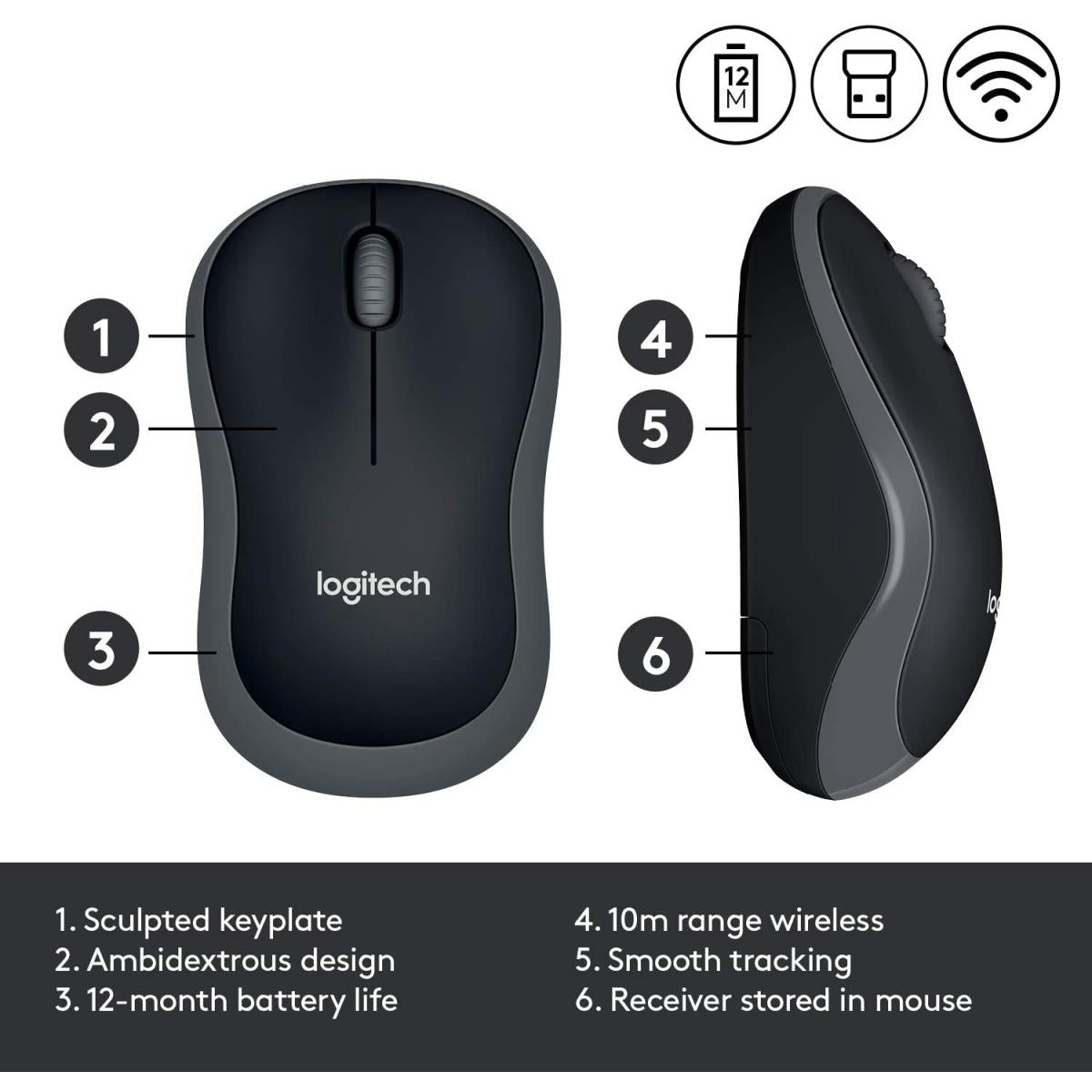 Logitech Wireless Mouse M185 || M185 ماوس لوجيتيك وايرلس