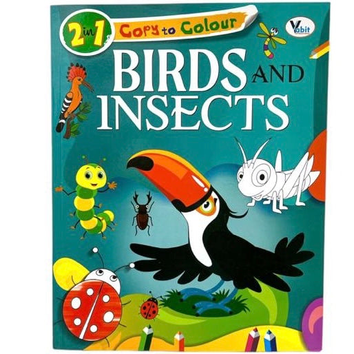 Copy to Color Birds and Insects || قصة اطفال الطيور والحشرات انجليزي قابلة للتلوين