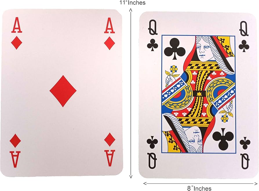 Giant Playing Cards 8*11 || لعبة جنجفة كروت لعب ضخمة ٨*١١ انش