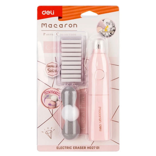 Pink Deli Macaron Electric Eraser || محاية كهربائية ديلي لون وردي