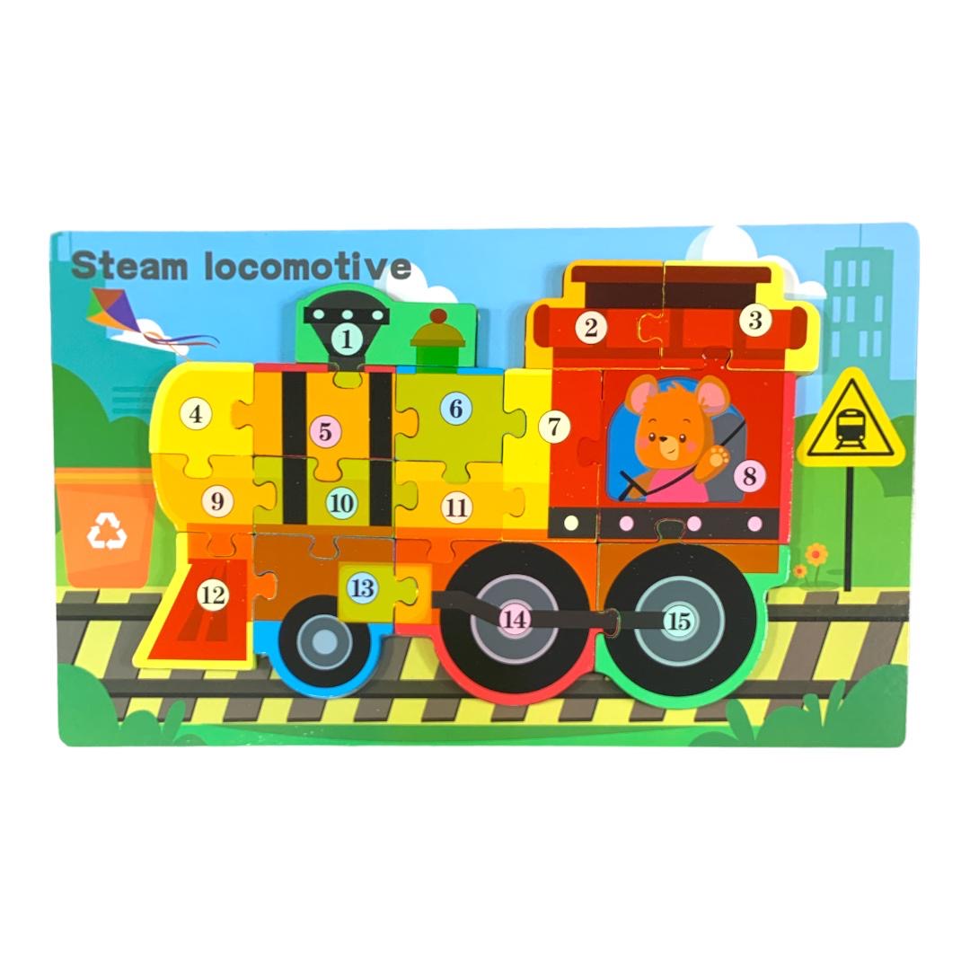 Steam Locomotive Puzzle || بازل شكل قطار بخاري