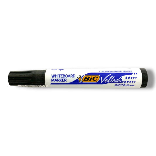 Bic Velleda Whiteboard Marker Round Tip Black || قلم صبورة بيك راس مدور فيليدا اسود