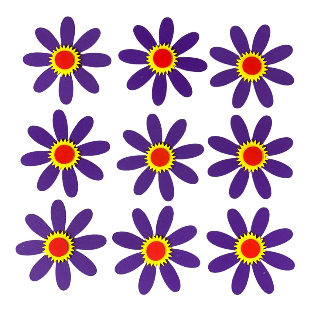 Purple Big Flowers Arts and Crafts Shapes Felt || استراتيجيات اشكال فوم ورد كبير لون بنفسجي