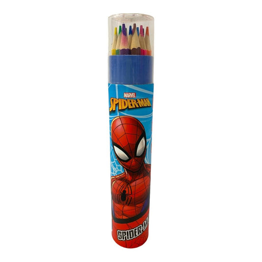 Spiderman Colored Pencil Pack 12 Pcs || مجموعة ألوان خشبية ١٢ حبة سبايدرمان
