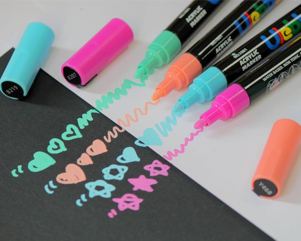 Ulebbe Acrylic Marker 36 Colors For Painting on All Surfaces || الوان اكريليك ماركر يوليبي ٣٦ لون للرسم على جميع الاسطح