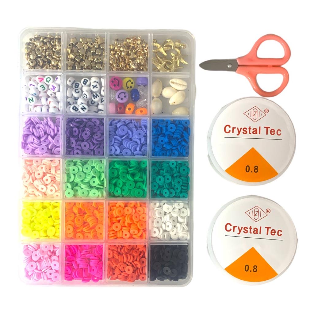 Crystal Beads Kit 24 Cells || علبة تصميم اساور ٢٤ خانة 