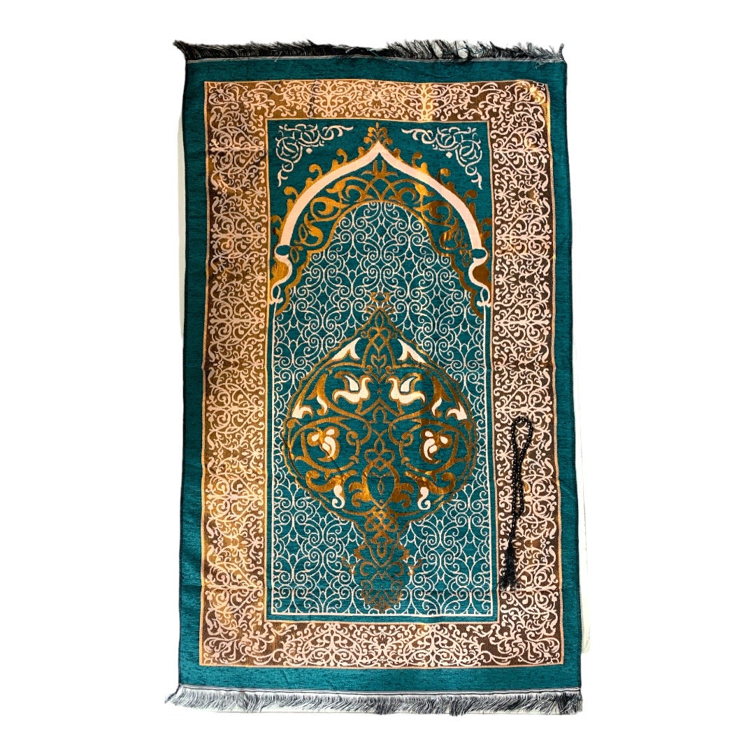 Prayer Matt Gift Set 110 x 70 || سجادة صلاه للأطفال حجم 70*110 لون ازرق