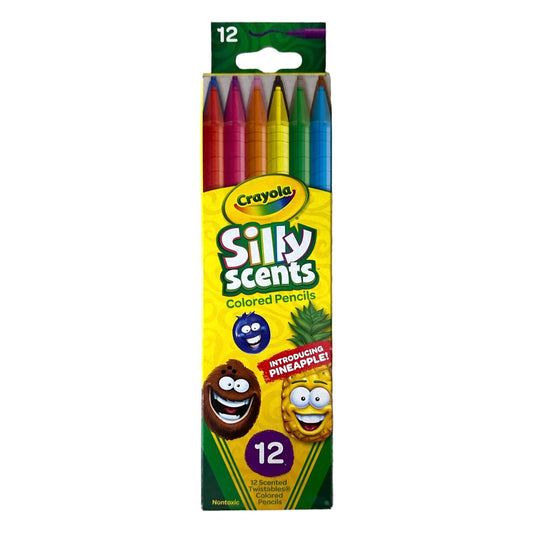 Crayola Silly Scents Colored Pencils Nontoxic 12 Scented Twistables || الوان خشبية كرايولا تويستابل ١٢ لون معطر