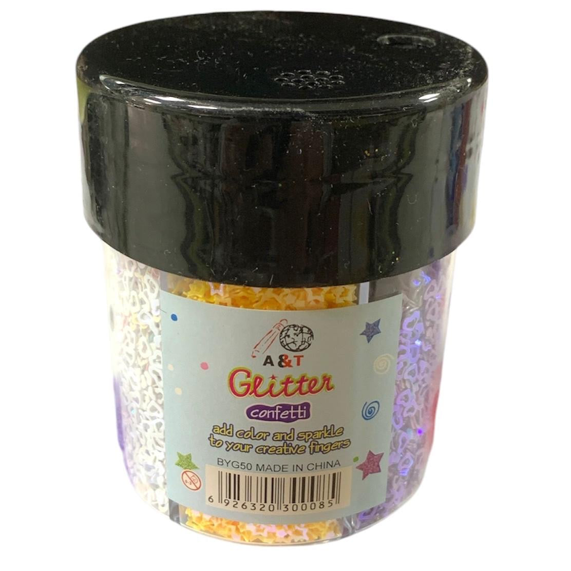 A&T Glitter Confetti Assorted Shapes 6 Colors || زري قلتر اشكال متنوعة اي اند تي ٦ لون