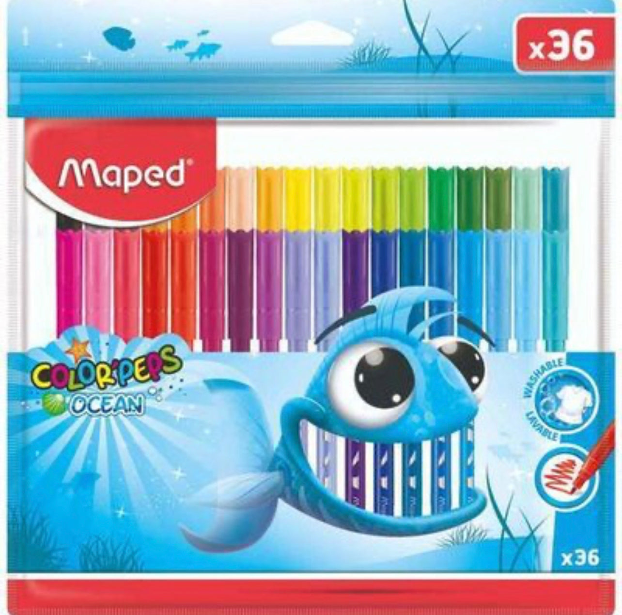 Maped 36 Colored Markers Color Peps Ocean || الوان شينية ٣٦ لون كولور بيبس اوشن 