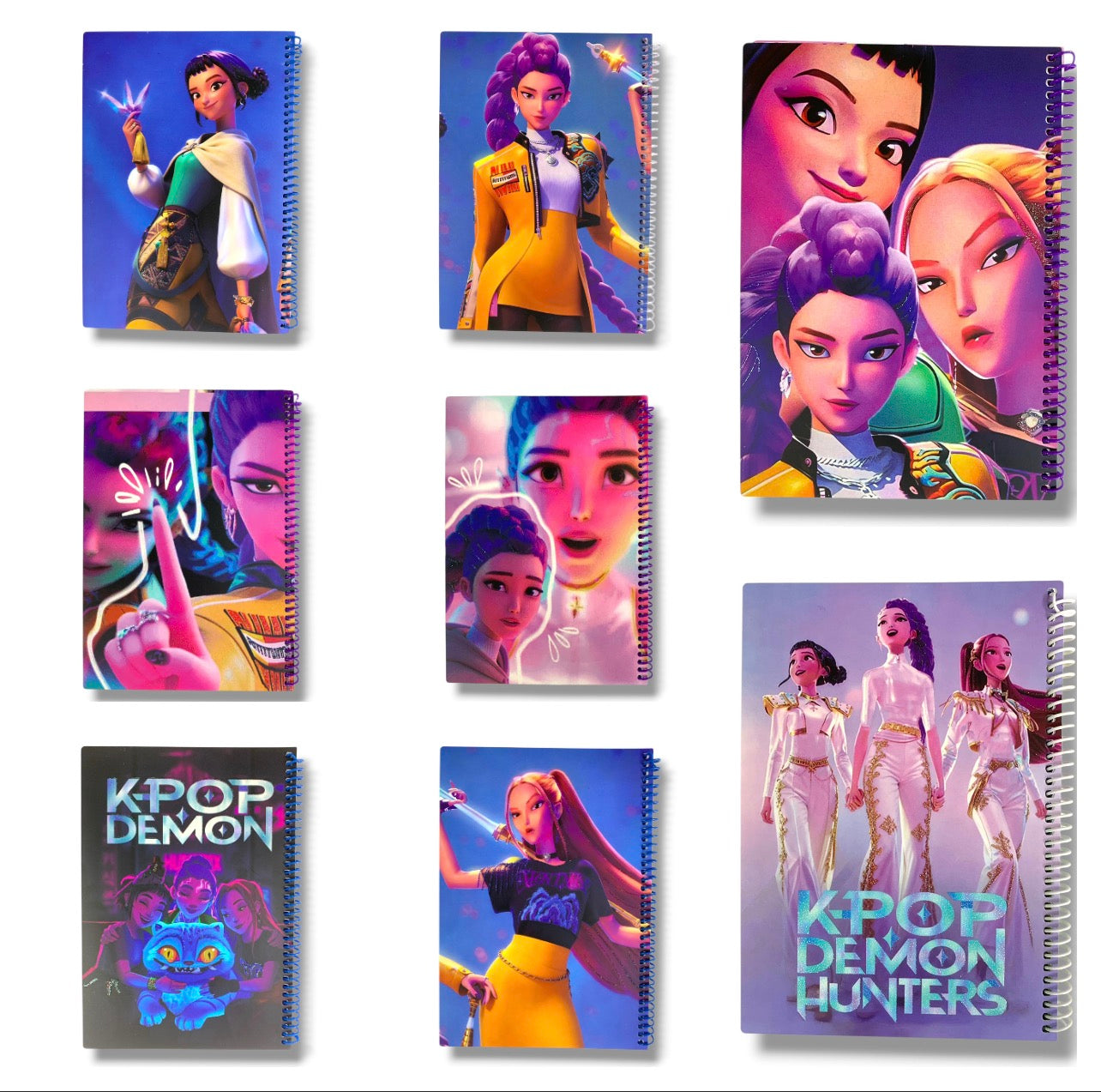 Kpop Demon Hunter Arabic Notebook 7x9 80 Pages Assorted Models || دفتر عربي ٧*٩ عدد ٨٠ ورقة كي بوب ديمون هنتر موديلات متنوعة