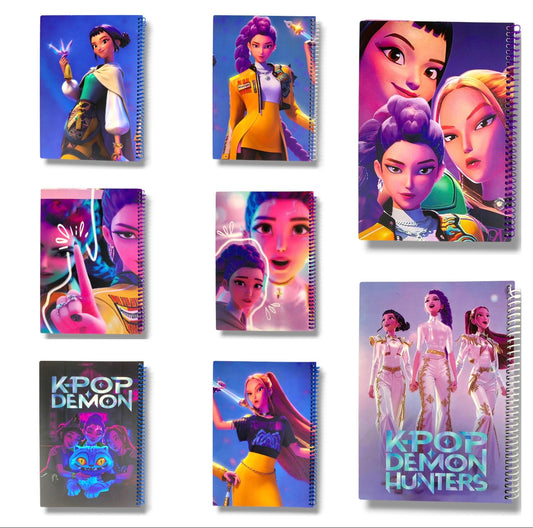 Kpop Demon Hunter Arabic Notebook 7x9 80 Pages Assorted Models || دفتر عربي ٧*٩ عدد ٨٠ ورقة كي بوب ديمون هنتر موديلات متنوعة