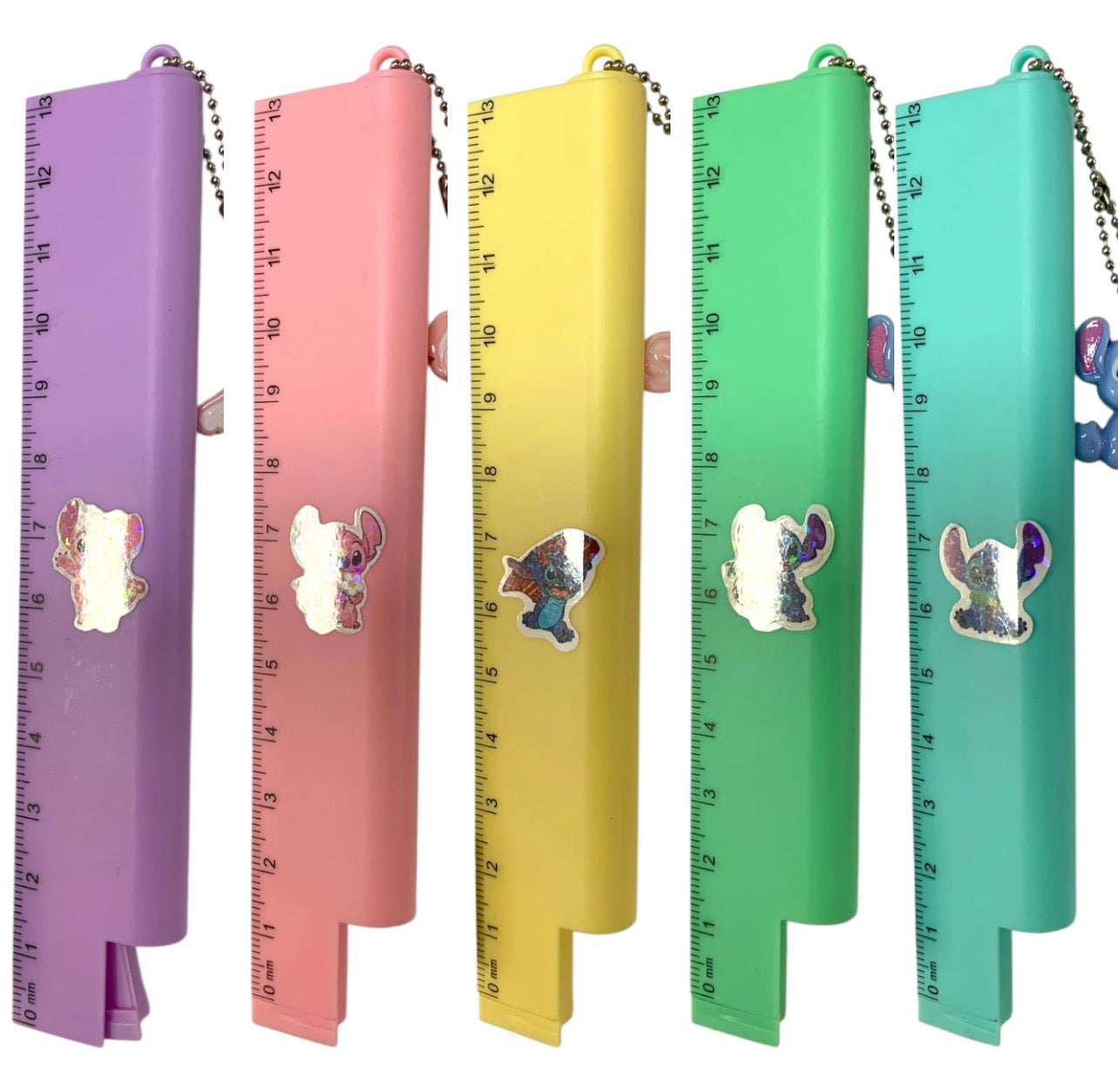 Stitch Ruler Pen Assorted Colors || قلم مع مسطرة ستيتش الوان متنوعة