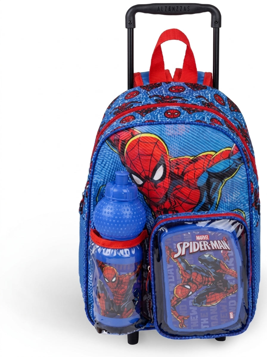 MARVEL SPIDERMAN SPIDERMAN BRAND NEW 3 IN 1 TROLLEY SET  13" || طقم شنطة تروللي مارفل سبايدرمان سبايدرمان الجديدة كليًا ٣ في ١  ، 13 إنش