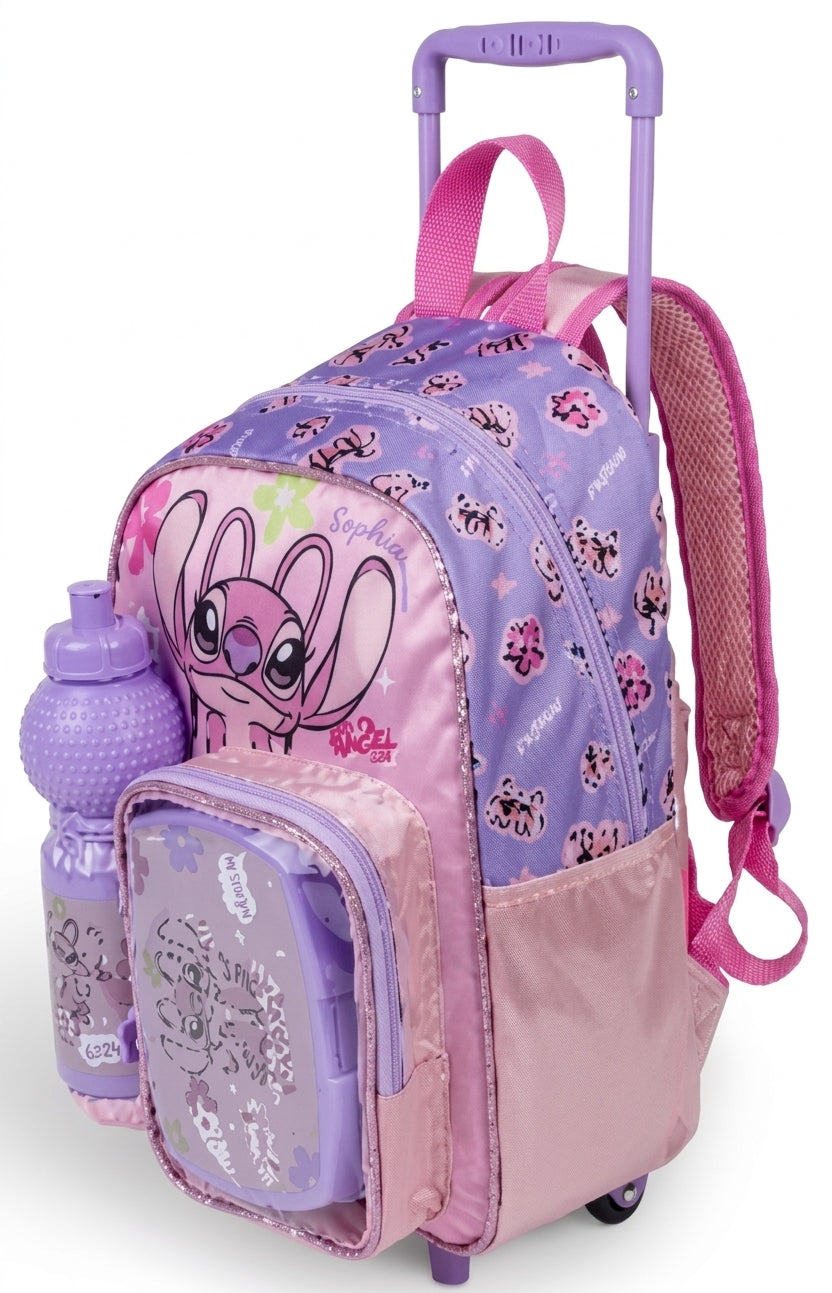 DISNEY ANGEL COSMIC BEAUTY  3 IN 1 TROLLEY SET  13" || طقم شنطة تروللي ديزني أنجل كوزميك بيوتي 3 في 1  ، 13 إنش