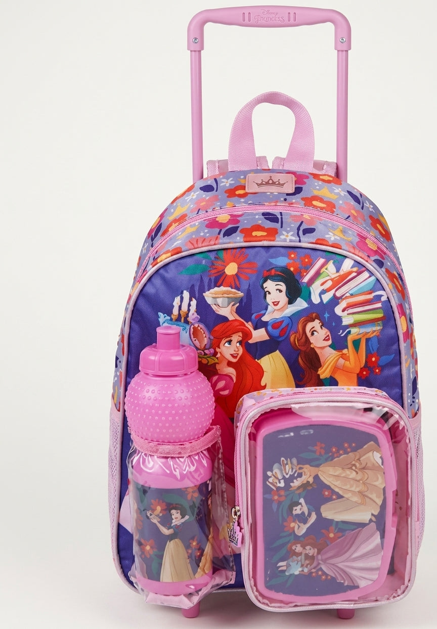 DISNEY PRINCESS  CREATE YOUR OWN FAIRYTALE  3 IN 1 TROLLEY SET 13" ||  طقم شنطة تروللي ديزني برينسيس، اصنعي حكايتك الخيالية الخاصة 3 في 1  ، 13 إنش