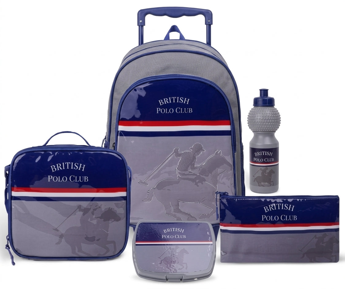 British Polo Club CBPC4 5IN1 TROLLEY BOX SET 16" || طقم شنطة تروللي بوبو كلوب 5 في 1، 16 إنش