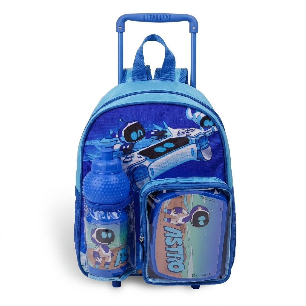 SONY PLAY STATION COMIC STRIP TROLLEY SET 13"  || طقم شنطة تروللي سوني بلاي ستيشن كوميك ستريب، 13 إنش