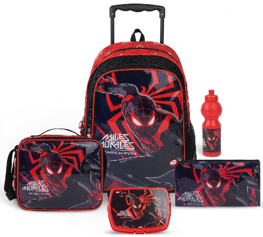MARVEL  SPIDERMAN   LEAP OF FAITH 5 IN 1 TROLLEY SET  18" ||  طقم شنطة تروللي مجموعة مارفل سبايدرمان ليب أوف فيث 5 في 1 ، 18 إنش