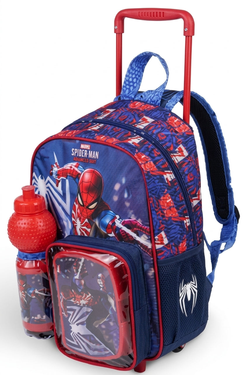 MARVEL SPIDERMAN SPIDER-MAN GAME -VERSE 3 IN 1 TROLLEY SET  13" || طقم شنطة تروللي مارفل سبايدرمان، عالم لعبة سبايدرمان 3 في 1  ، 13 إنش