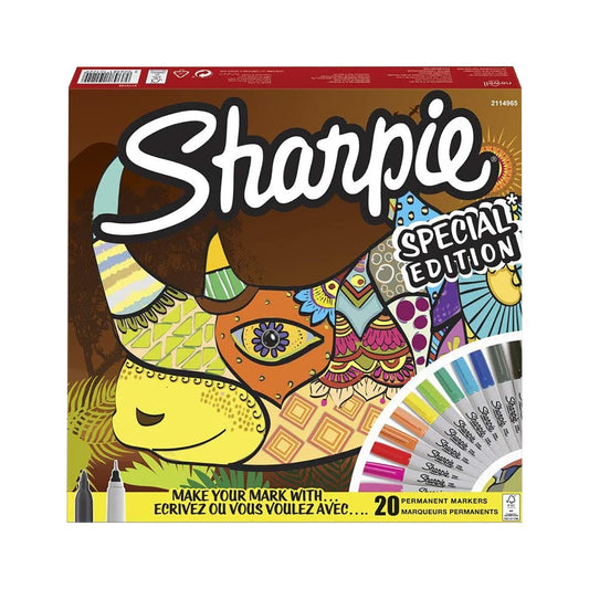 Sharpie Special Edition Rhino Permanent Marker Set Assorted 20 Colors