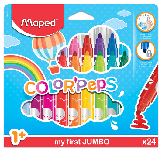 Maped Color Peps 24 Colors My First Jumbo || الوان شينية جامبو مابد ٢٤ لون 