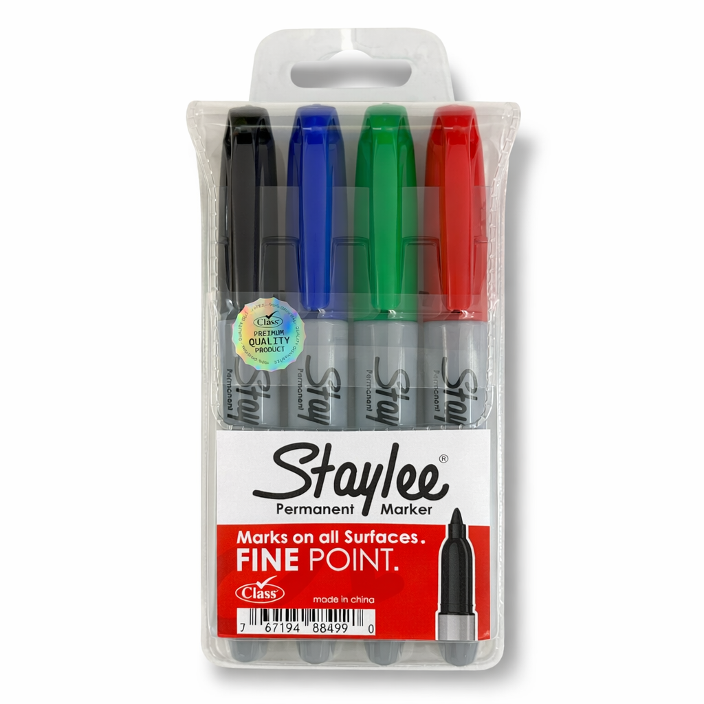 Class Staylee Permanent Marker 4 Color Set || مجموعة اقلام ماركر كلاس ستيلي ثابته ٤ لون
