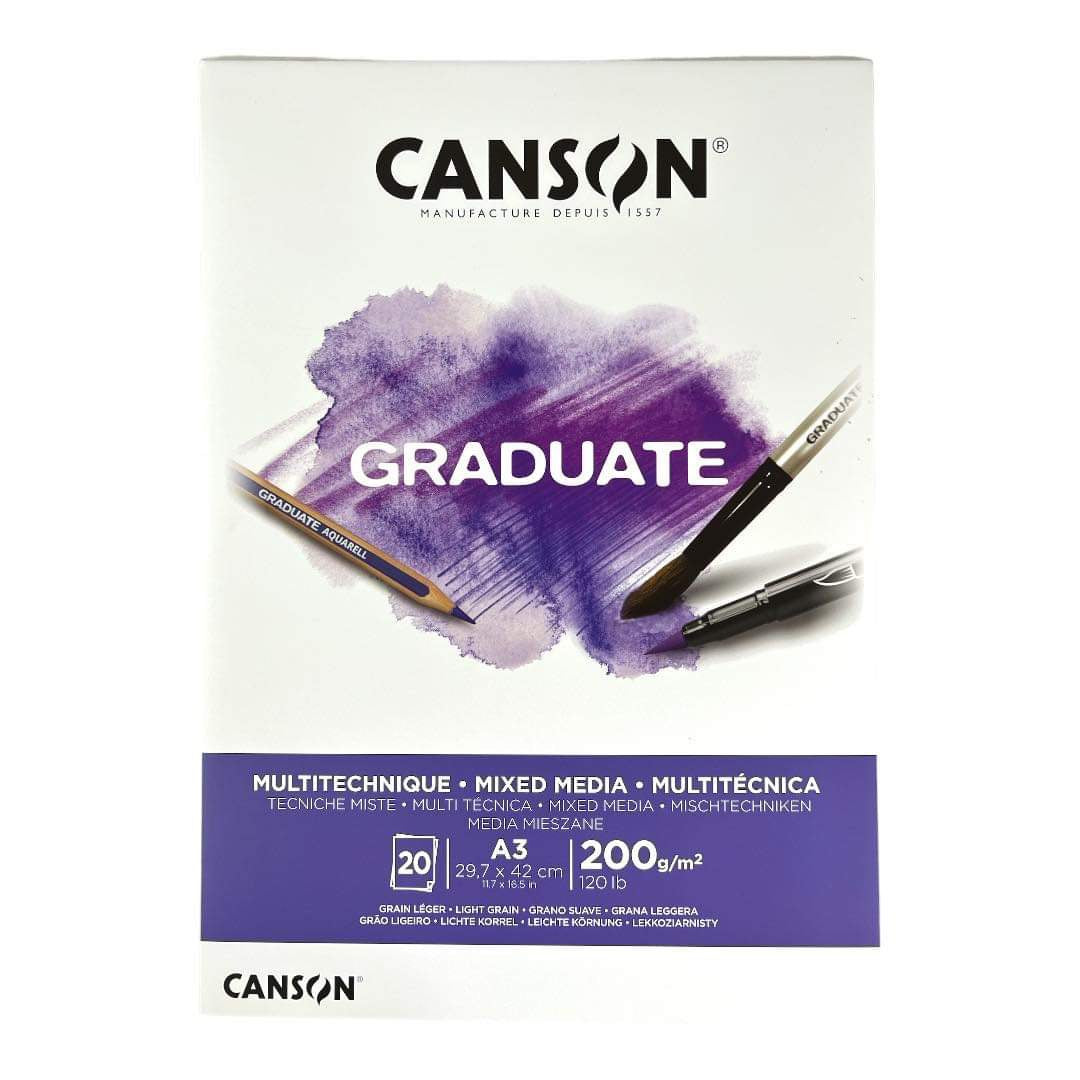 Canson Graduate Mix Media A3 Size || A3 كراسة رسم كانسون قراديوت ميكس ميديا حجم